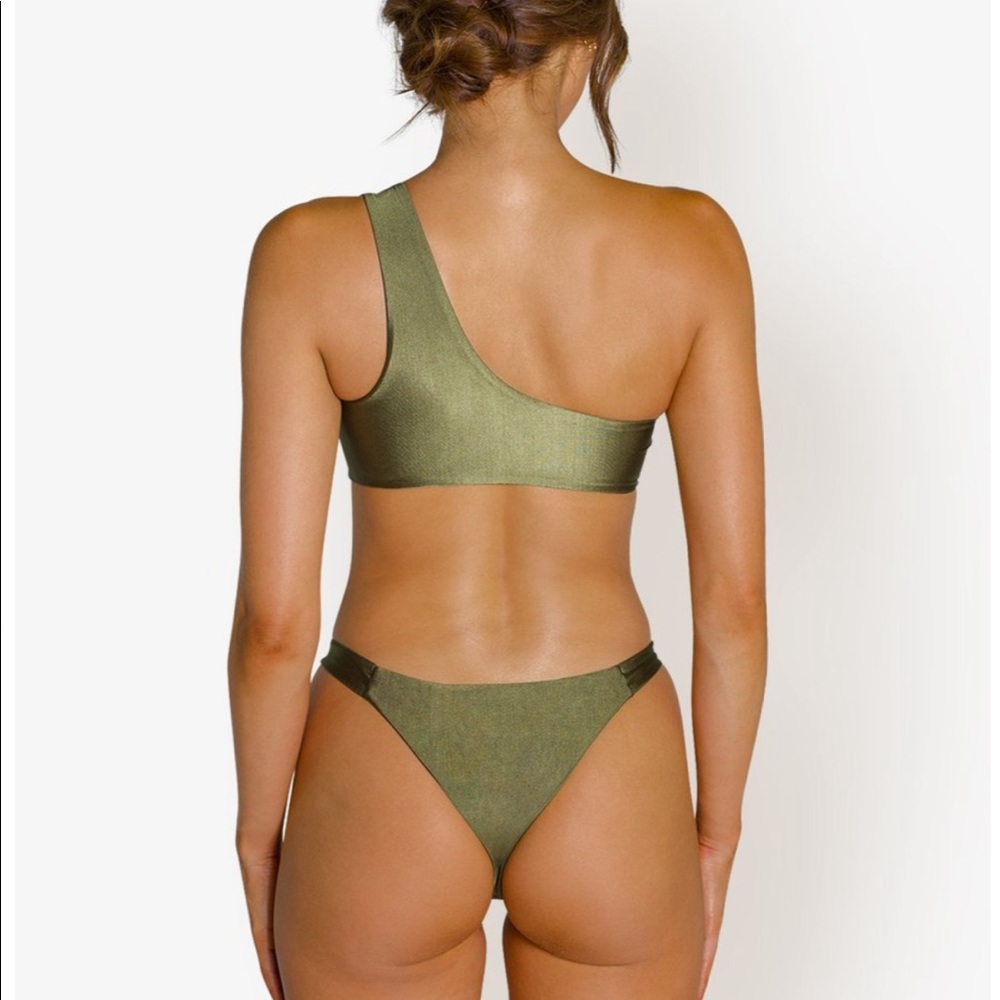 NWT ALT Swim Milla Over Shoulder Top - Olive - M - Picture 2 of 4